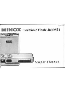 Minox ME 1 manual. Camera Instructions.